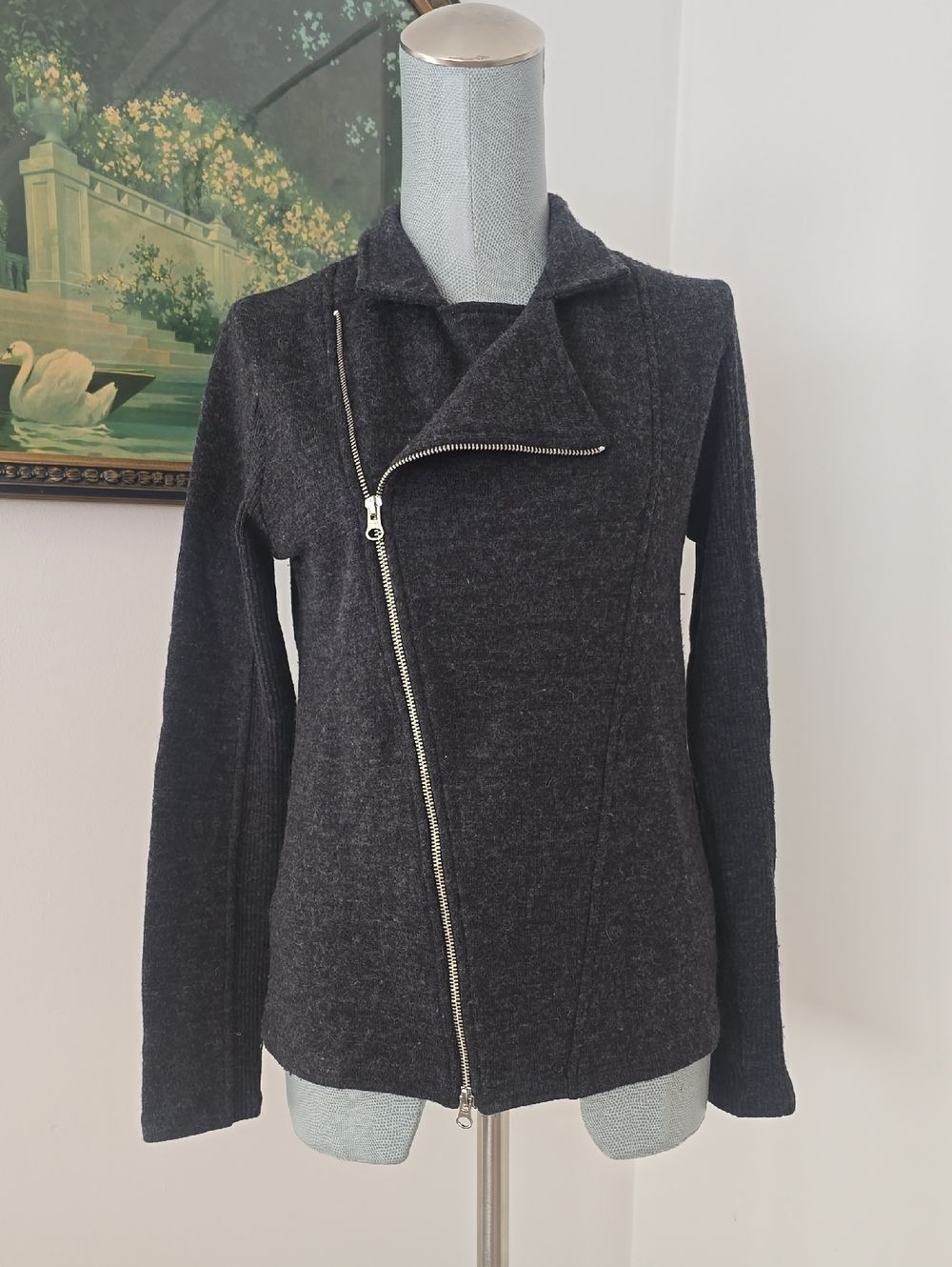 Kuhl | Charcoal Asymmetrical Zip Knit Jacket